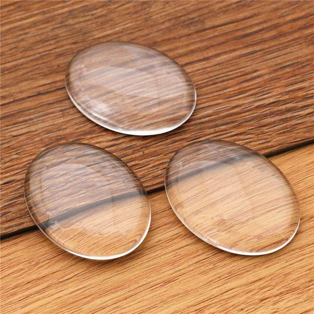Drop Oval Clear Transparent Glass Cabochons for DIY Jewelry Making 10x14mm 13x18mm 18x25mm 20x30mm 25x35mm 30x40mm