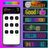 Car LED Pixel Panel Light APP Remote Control Soft Foldable Lighting Graffiti Scrolling Signboard Windshield Advertising Screen