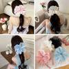 Adjustable Embroidery Lace Double Layered Headband Hair Headband Ribbon Movable Floral Headband M4A0