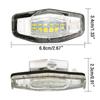2 STÜCKE 6000 Karat Weiß Kennzeichenbeleuchtung Montage 12 V 18LED Lampe Birne für Honda Civic Pilot Accord Odyssey Acura MDX RL TSX ILX RDX