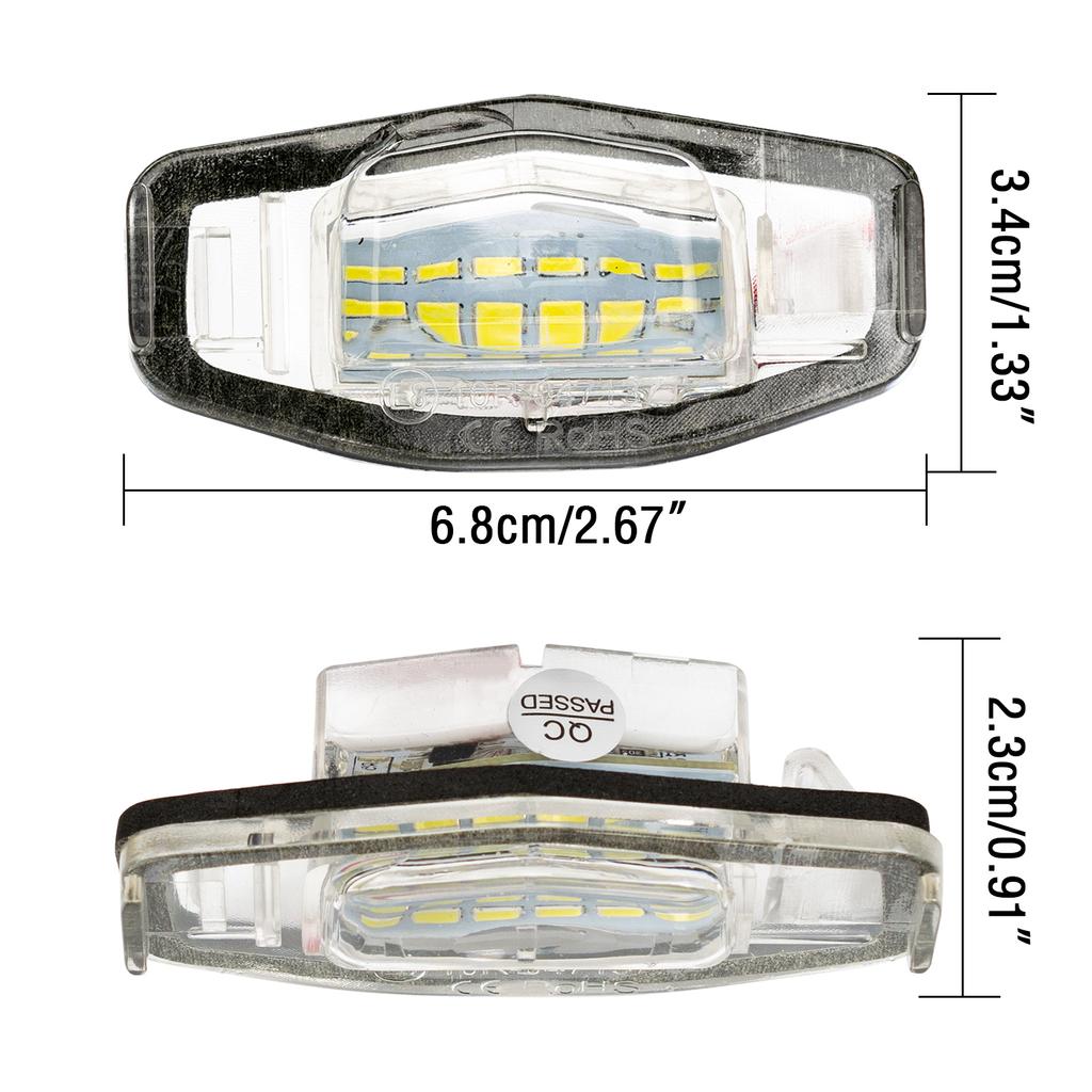2 STÜCKE 6000 Karat Weiß Kennzeichenbeleuchtung Montage 12 V 18LED Lampe Birne für Honda Civic Pilot Accord Odyssey Acura MDX RL TSX ILX RDX