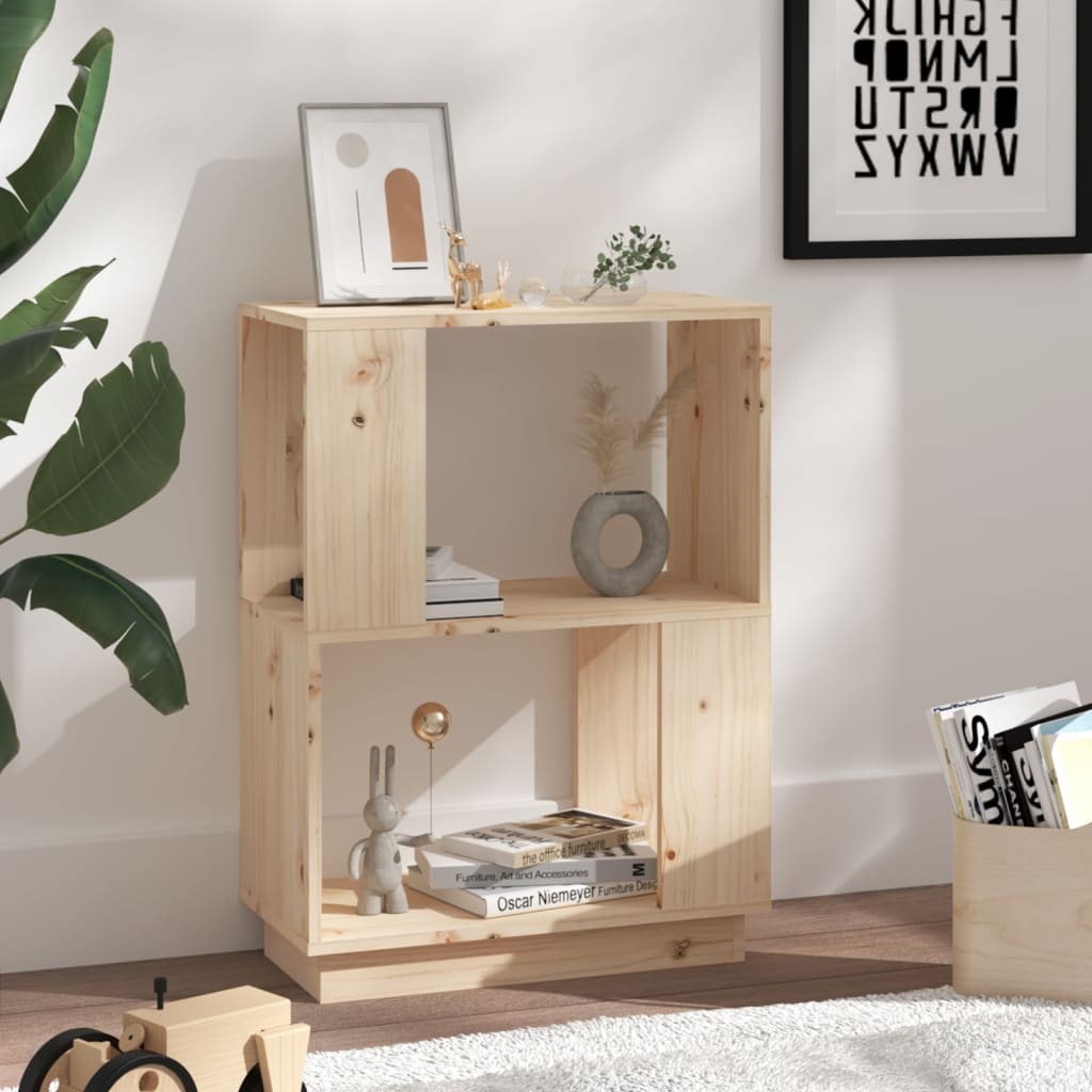 Bookshelf Room Divider 20.1 x 9.8 x 27.6 in (51 x 25 x 70 cm) Solid Pine Wood