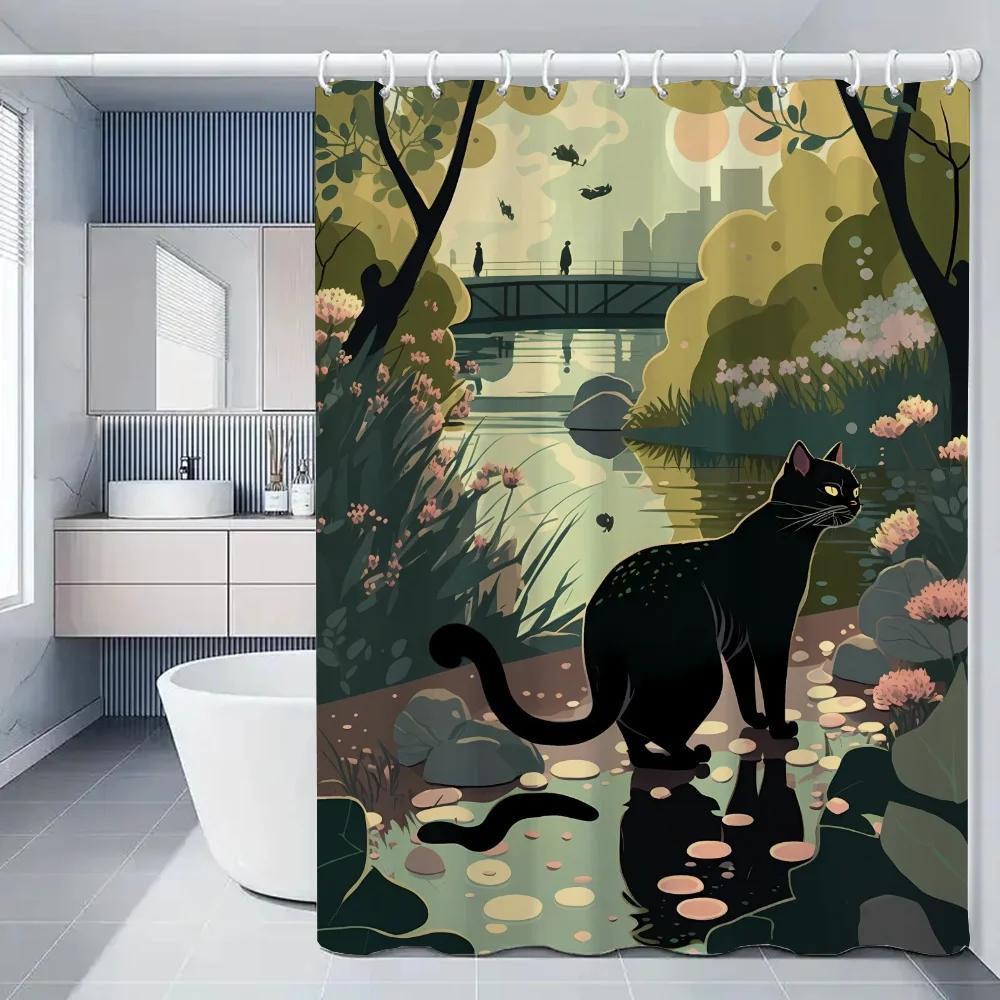 

Черные шторки для душа для ванной комнаты, душевые, для ванны, складная перегородка, аксессуары, для спальни, водонепроницаемая ткань, вещи 90X180cm