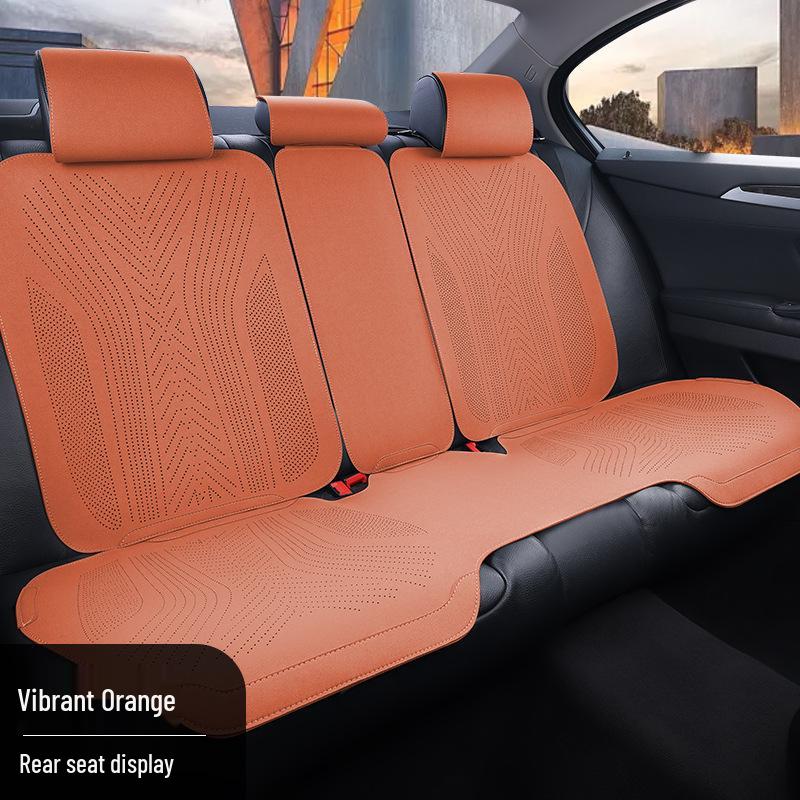 Universal Semi-Surround Suede Car Seat Cushion - All Seasons, Summer Cool, Small Waist Design 2025