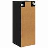 Wall Mounted Cabinet Black Oak Effect 34.5 x 34 x 90 cm