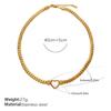 Cold Wind Gold Love Pendant Necklace Clavicle Chain Stainless Steel Gold Plated Personality Versatile Jewelry Women