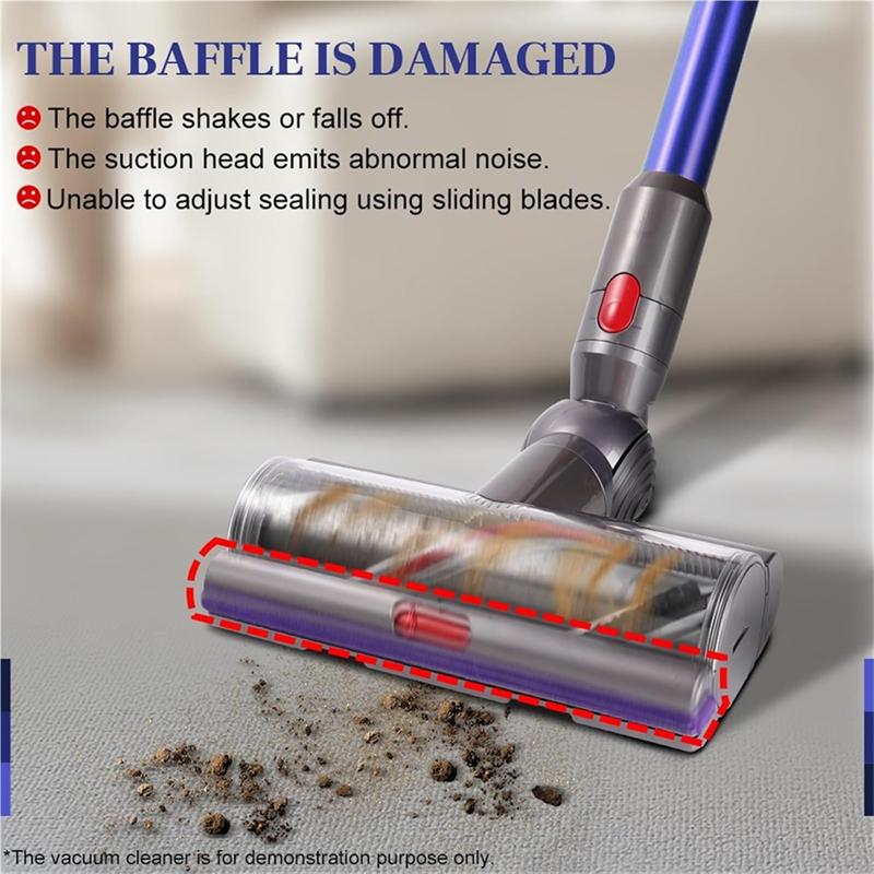 A65T-Sestava přední desky Vysoce výkonná čisticí hlava Pro vysavače Dyson V10 V11 V15 Díly vysavače Přední nárazník