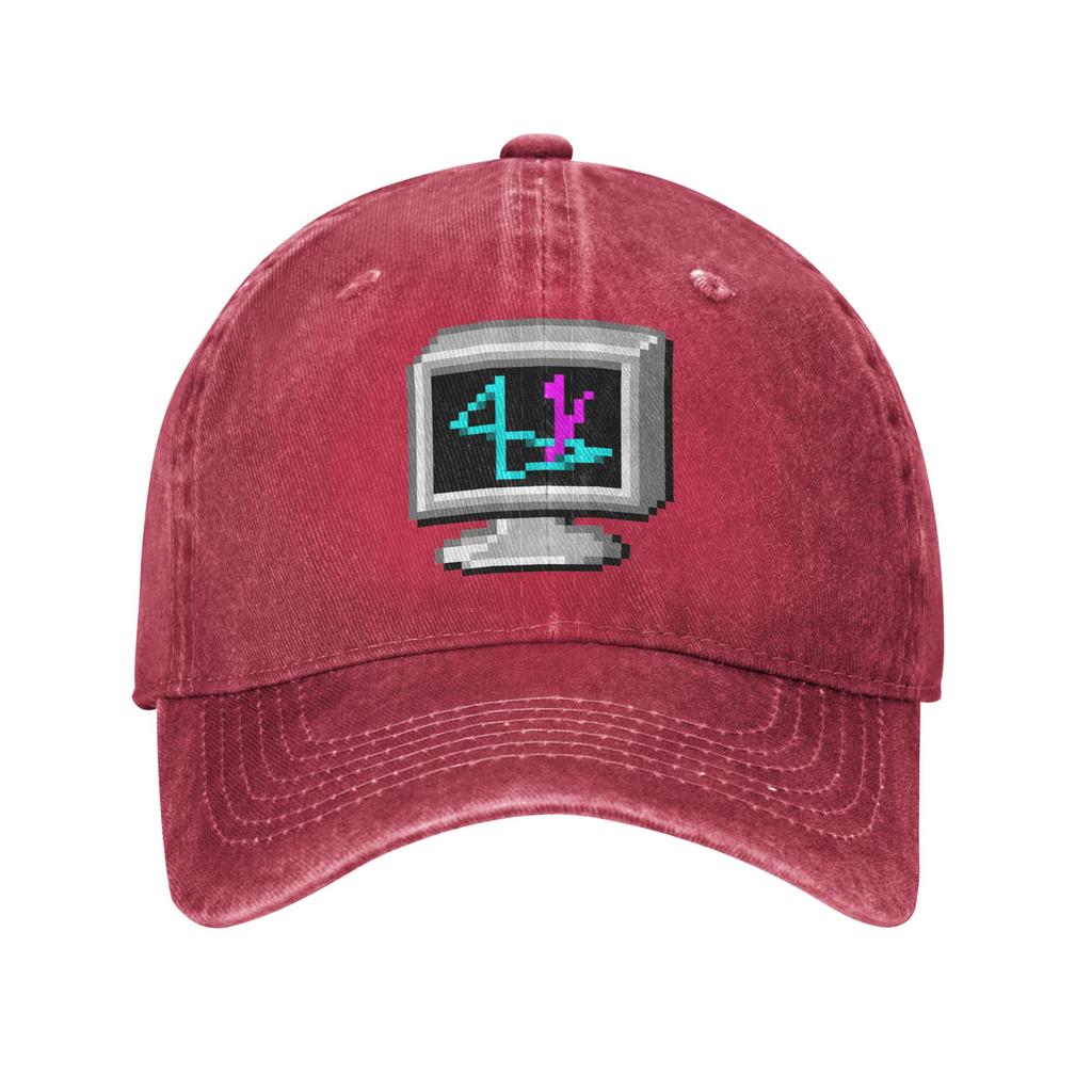 Mystify Your Mind Screen   Windows Baseball Cap Sun  Outdoor Gym High Quality Washed Trucker Hat Stylish Design Baseball Caps