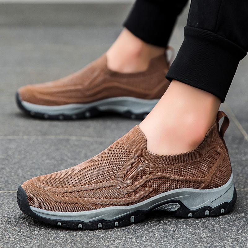 

Summer new men s outdoor sports shoes breathable socks shoes flying woven single shoes trendy foreign trade large size casual shoes 47