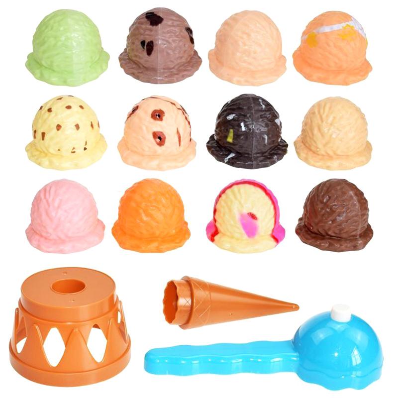 Educational Toys For Baby Gifts Children Simulation Food Kitchen Props Ice Cream Stack Up Play Kids Pretend Play Toys