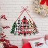 Navidad Christmas Decor Door Pendants Paper Santa Faceless Doll Welcome Sign Hanging Ornament New Year Party Xmas Noel 2025 Gift