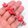 Italian Red Coral Gemstone Handmade 925 Sterling Silver Bracelet 7-8" GK-7654