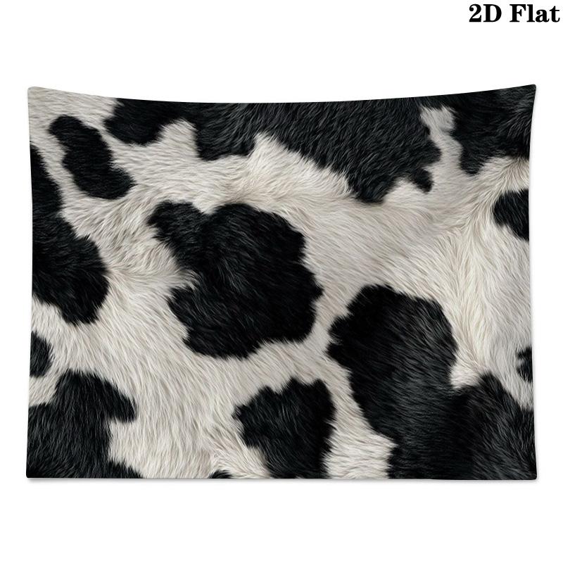 Cow Leopard Pattern Wall Tapestry Aesthetic Wall Hanging Printed Fabric Blanket Decorative Tapestries for Bedroom Living Room Home Decor