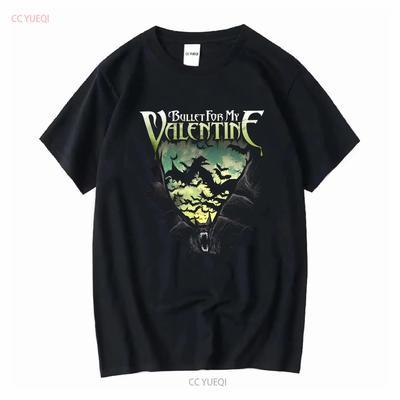 Bullet For My Valentine Black T Shirt Adult M 38 40 Long or Short Sleeves Vintage Washed Unisex Versatile Homme Comfortable