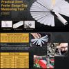 32-Piece Guitar String Action Gauge Height Measurement Tool Stainless Steel Feeler Gauge Blade Feeler Gauge