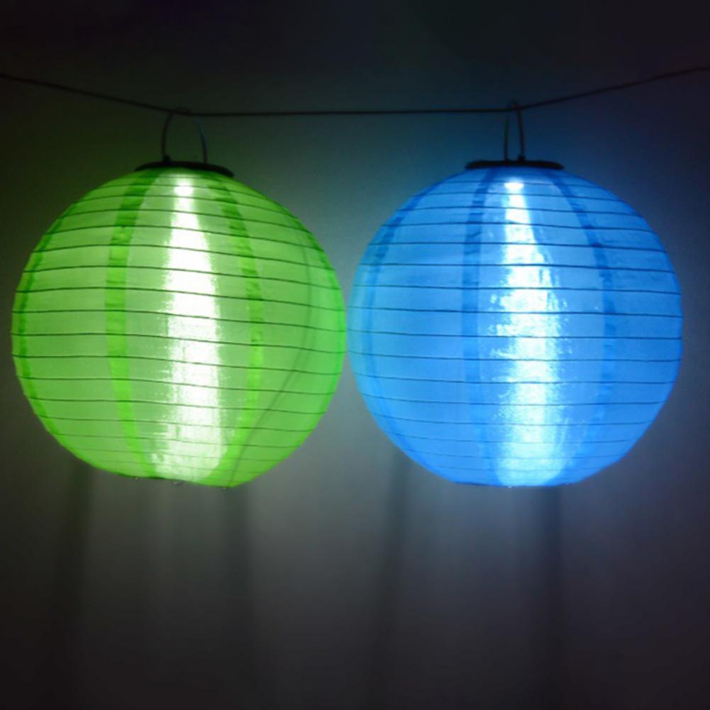 30cm Solar Lantern Chinese Style Hanging Lamp IP44 Waterproof Automatic Charging Outdoor Indoor Hanging LED Garden Decor Light