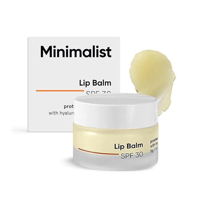 

Minimalist Spf 30 Lip Balm With Ceramides & Hyaluronic Acid | Lip Protection | For Women & Men | 8 Gm, Off White 8 GM