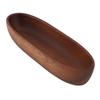 Wooden Salad Bowl Multipurpose Large Capacity Wooden Boat Shaped Bowl for Food Bread Fruits Snack Dessert
