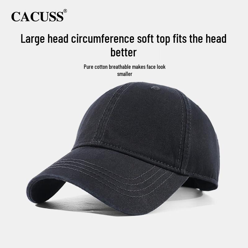 CACUSS Unisex Outdoor Cotton Baseball Cap Large (59-61CM) чёрный