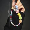 Cute Animal Beaded Mobile Phone Chain Lanyard Keychain Pendants Sweet Charm Girly Bag Hanging Ornaments Couple Decoration Gifts
