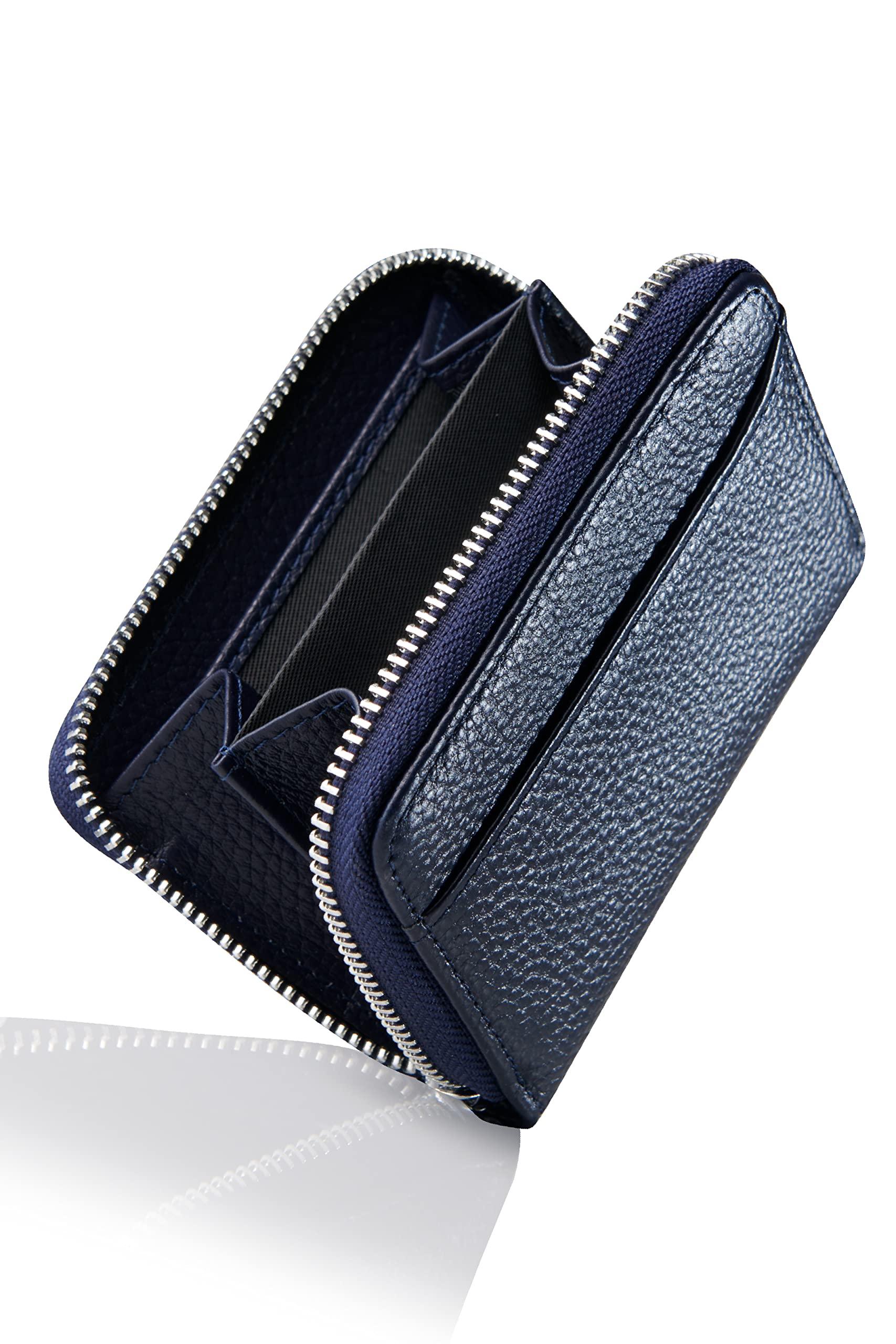 

Кошелек NEESE Coin Pass из натуральной кожи с внешними отделениями на 6 карт и кошельком, чехол, карман, для карт, мужской, женский (Темно-синий, Средний)