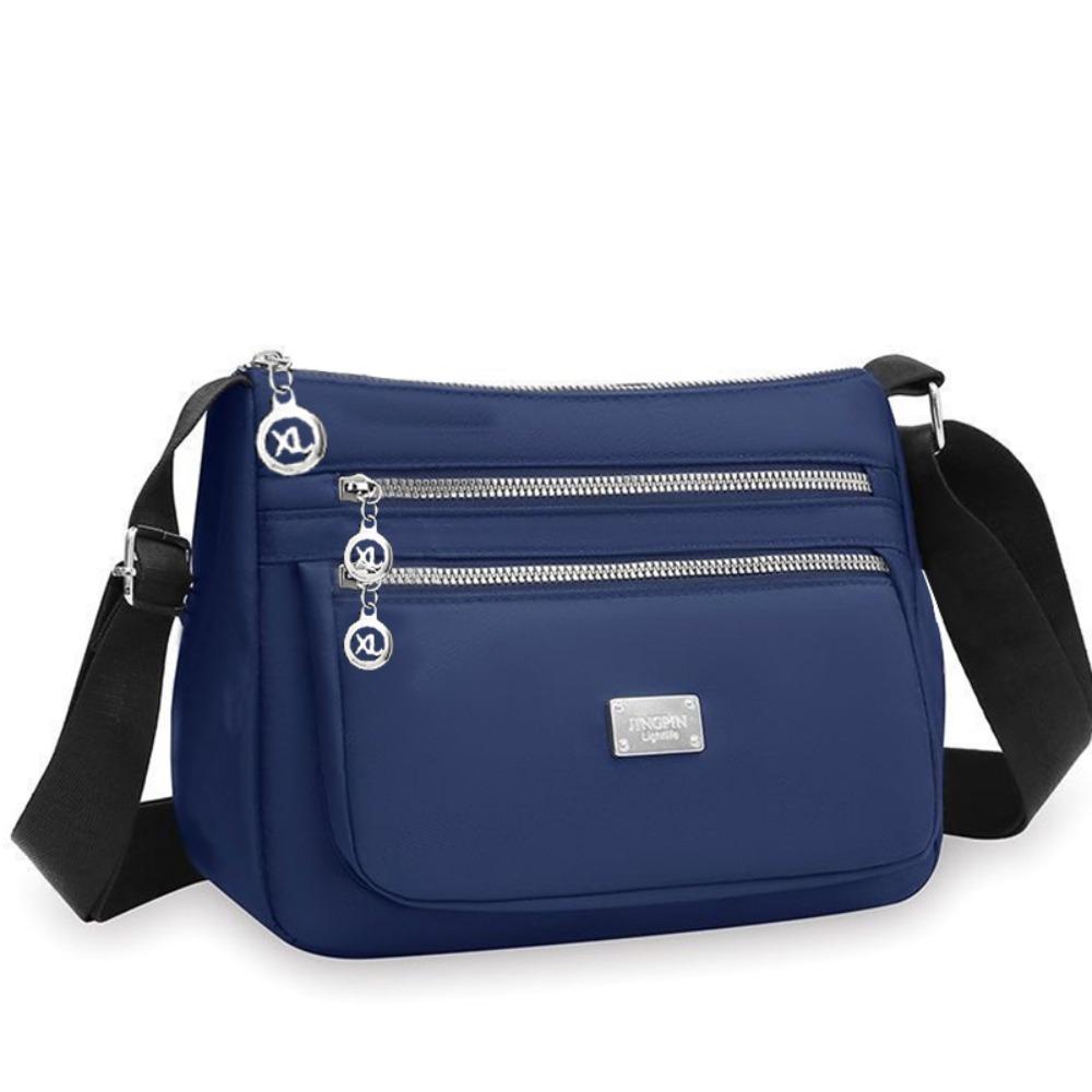 New Nylon Shoulder Bags Multi Pockets Waterproof Crossbody Bags Zipper Women's Bag