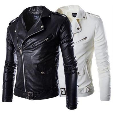 Erkekler Tasarımcı PU Deri Biker Ceket Motosiklet Ceket Zip Up Dış Giyim Tops