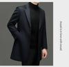 Herren Mittellanger Woll-Kaschmir-Mantel - Herbst Winter Lässiger Windbreaker Anzug
