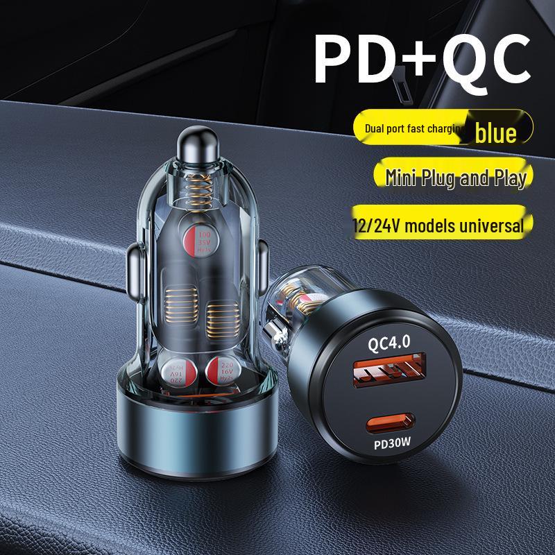 

100W Dual-Port Universal Car Charger with Super Fast Charge and PD30W