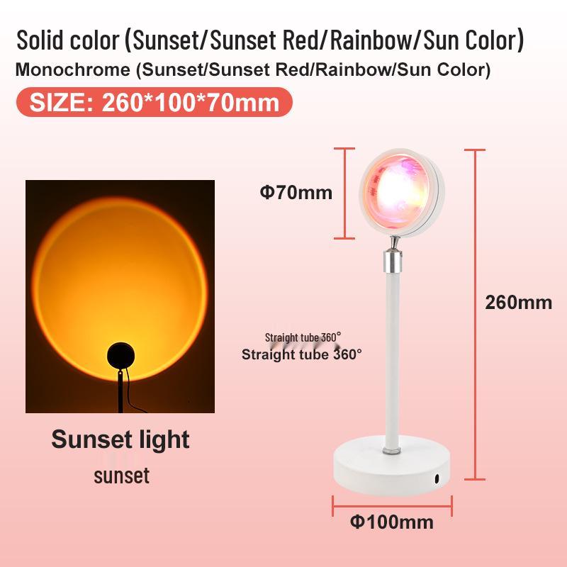 Sunset Lamp Color-Changing Night Light for Photography, Live Streams, Influencers & Atmosphere Projection