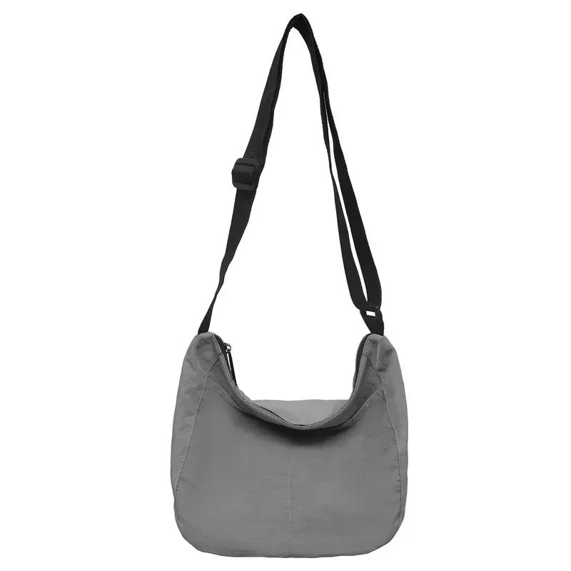 Nylon Zipper Youth Women's Shoulder Bags  Casual Crossbody Bags  Basic Style Bags