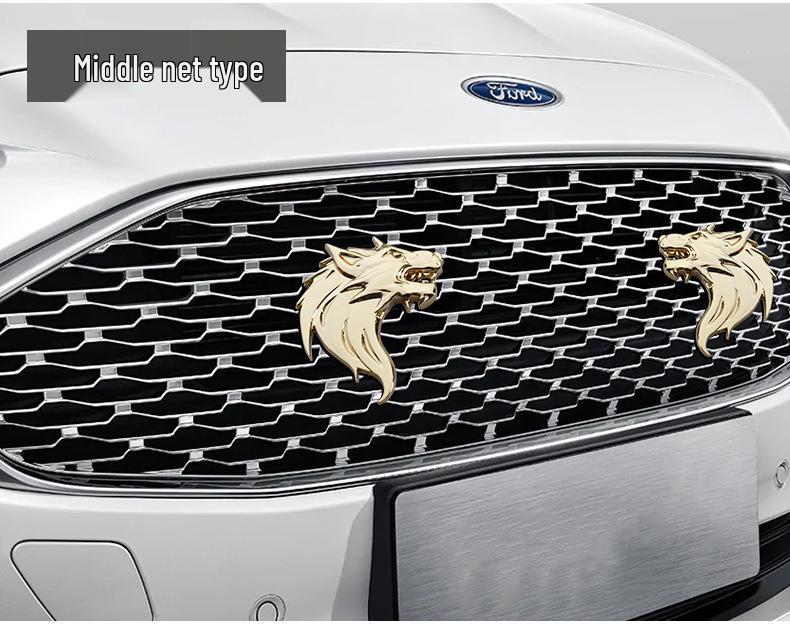Wolf Head Metal Car Badge: Personalized Sticker & Logo