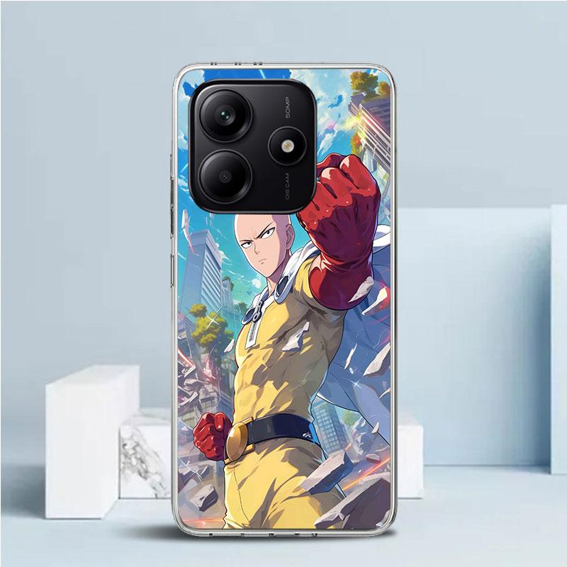 One P-Punch-Man Saitama King Phone Case For Xiaomi Redmi Note 15 14 14S 13 12S 12 Pro Plus 11S 11 11T 11E 10S 10 + Soft TPU Back
