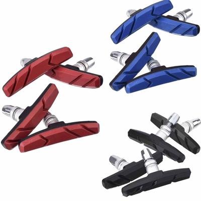 2Pairs V-shaped Silent Brake Pads Suitable For BMX Road Mountain Bike Silent Durable Brake Pads Bicycle Accessories