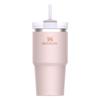 Stanley H2.0 Vacuum Slim Quencher, Flowstate, 20oz / 0.6 L, Rose Quartz, 10-10826