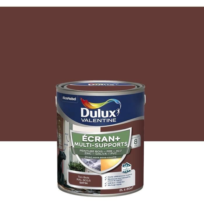 Peinture ECRAN MULTI-SUPPORTS Dulux Valentine - Satin Ton Bois 2 L