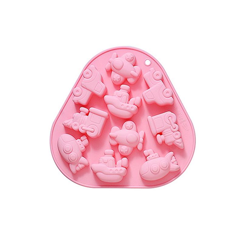 Silicone Mold Vehicles Transportation Mold Sailboat Airplane Truck Car Fondant Mold For Chocolate Jelly Candy Party Decoration
