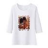 Autocolant de transfer de căldură pentru femeie neagră Parches Ropa Ropa de presă de căldură Autocolante pentru haine Tricou Diy Petic de călcat Afro Queen