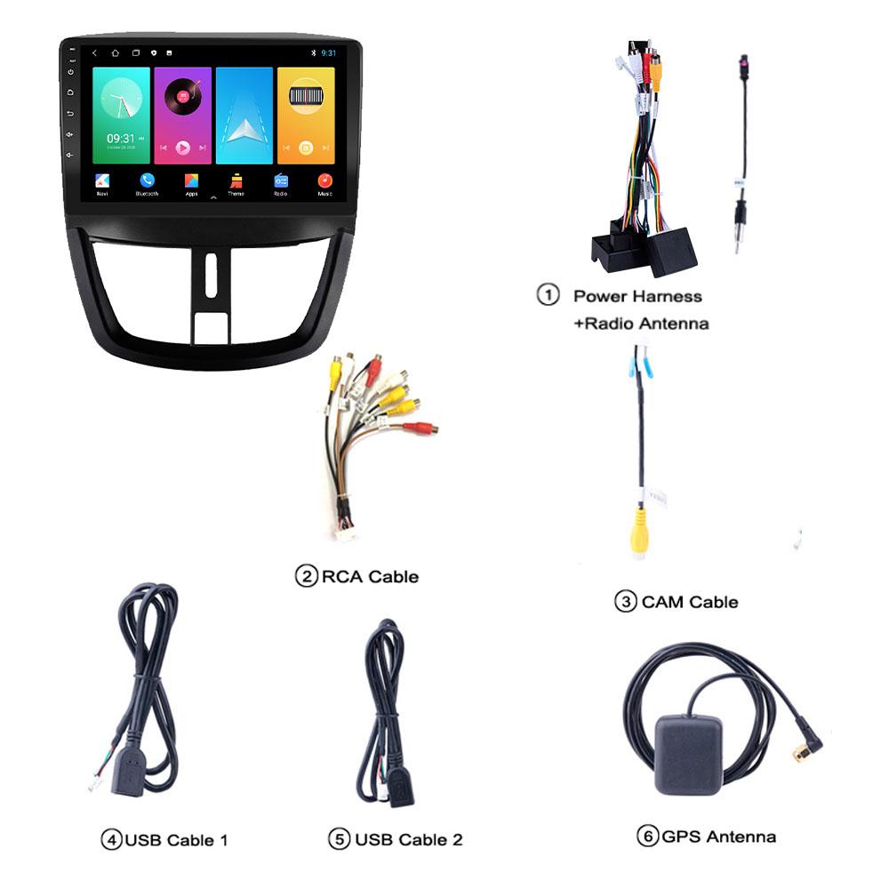 2 Din Android Car Radio For Peugeot 207 207CC 2006-2015 Car Stereo GPS 4G Navigation Multimedia Audio Player Head Unit Autoradio