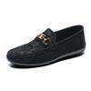 Doudou Schuhe Herren 2025 Herbst neue Slipper Freizeitschuhe aus Leder Britische Business-Loafer weiche Sohle atmungsaktiv Druck
