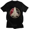Classic Vintage CCCP Tshirt Men Space Shuttle Emblem Tshirt Short Sleeve USSR Rocket Investigation Summer T Shirt Cotton Tees