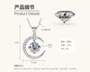 Silvere Glam Cross-border Fashion Crescent Moissanite Pure Silver S925 Necklace, A High-end Design Pendant For Women