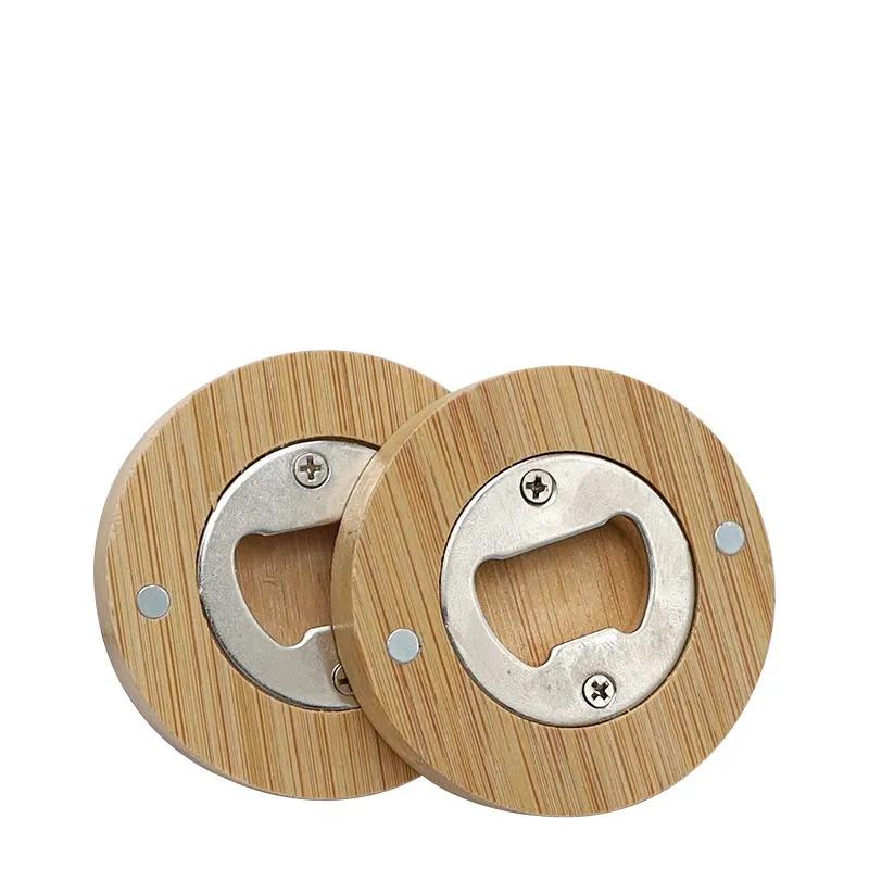 Beer Bottle Opener Wooden Stainless Steel Openers With Magnet Easy on Fridge Convenient Tools Kitchen Gadget Ya812