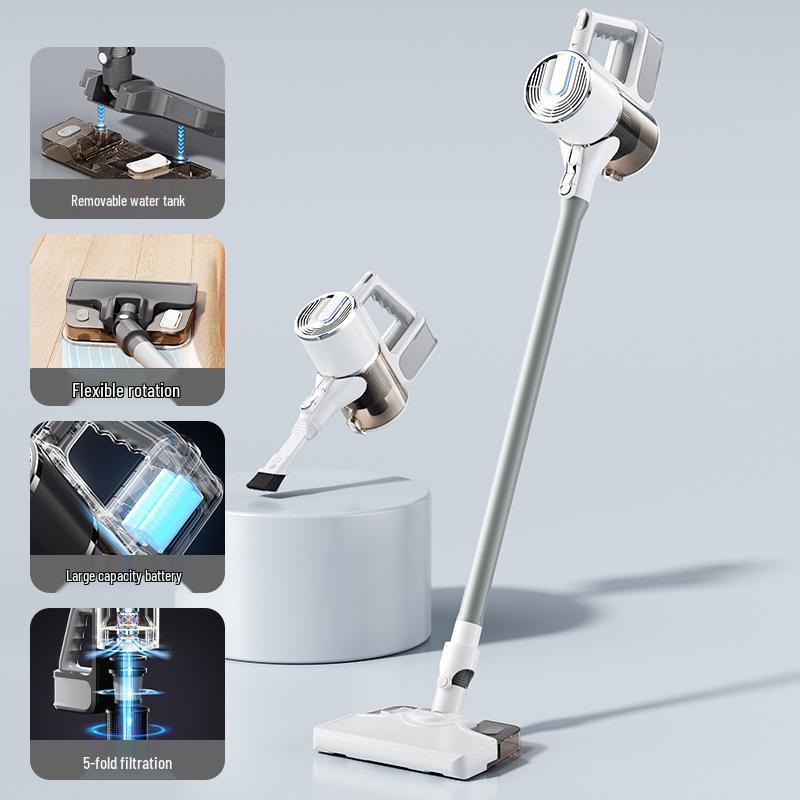 

High Power Cordless Handheld Vacuum: Strong Suction, Mop Integrated, Ideal for Cat Hair Removal Chinese білий