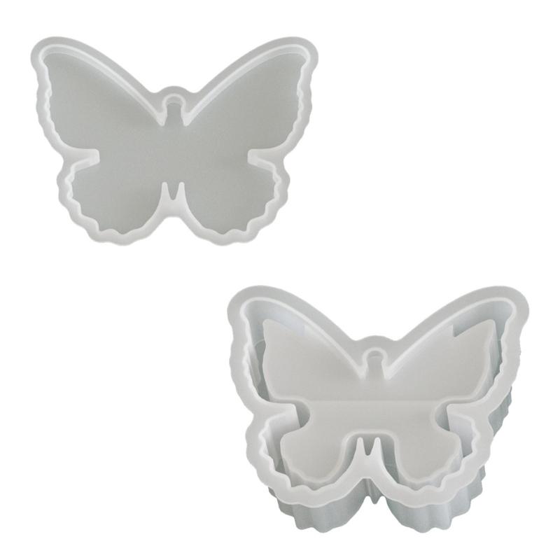 Silicone Hollow Butterfly Flower Vase Mold Plaster Cement Mould for Home Decoration Crafting Jewelry Accessories