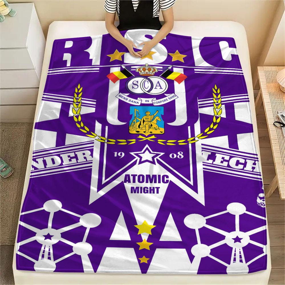 1PC Royal Sporting Club Anderlecht Patterned Flannel Blanket Suitable For All Seasons for Home Decor Warmth and Comfort Gifts Holiday Present