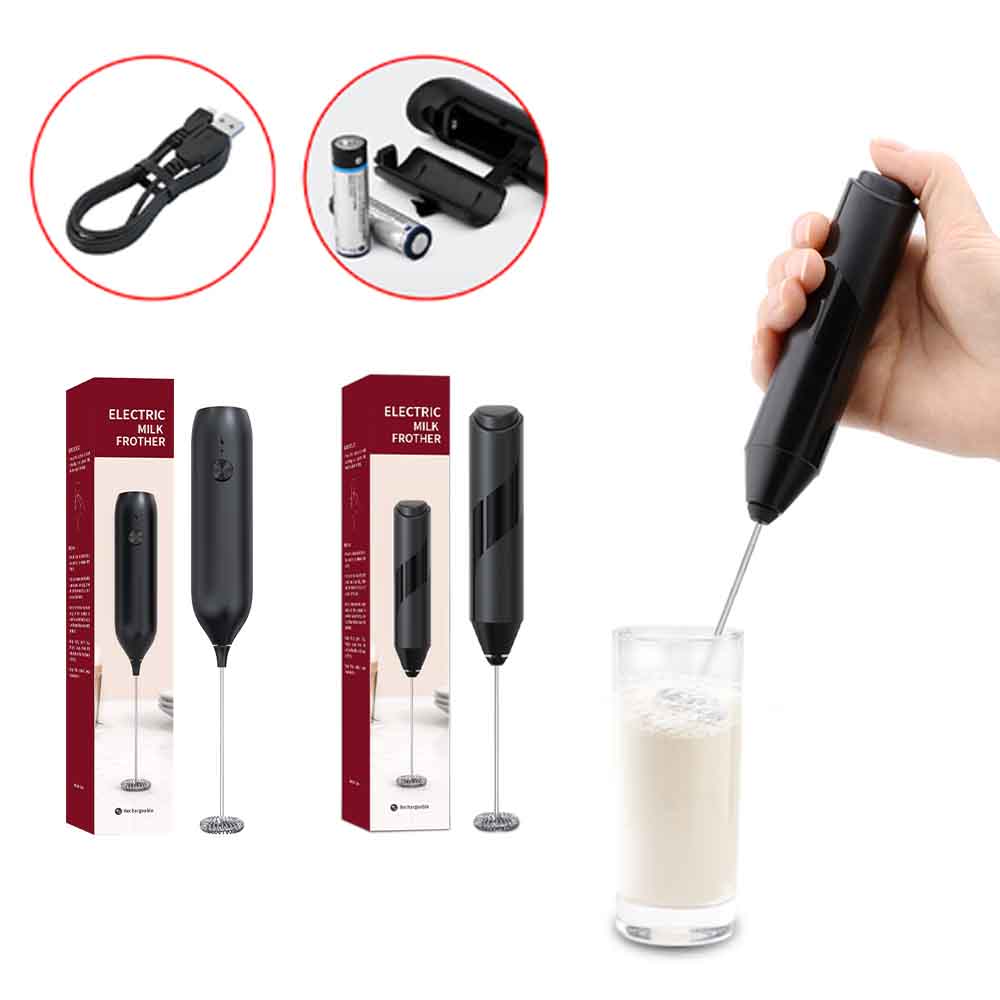 

Handheld Electric Milk Frother USB Rechargeable Battery Powered Mini Foam Maker Drink Mixer Whisk Beater for Coffee Latte Matcha