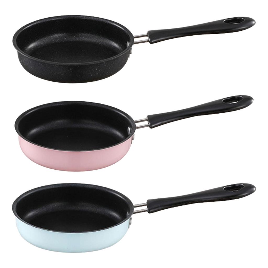 Stainless Steel Omelet Pans Nonstick with Long Handle Ham Burger Cooking Eggs Frying Pan for Stove Top Kitchen RV Travel
