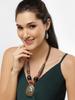 Latest Stylish Traditional Tibetan Pendant Necklace Jewellery Set for Women