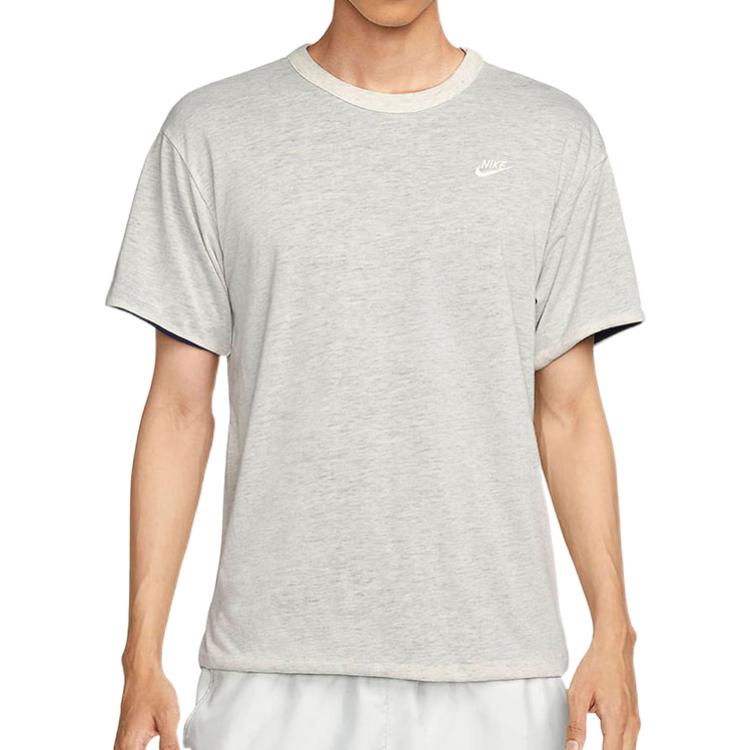 Nike Sportswear Circa Logo Print Reversible Crew Neck Short Sleeve T-Shirt Men Tops Tone-Oatmeal DQ4248-141